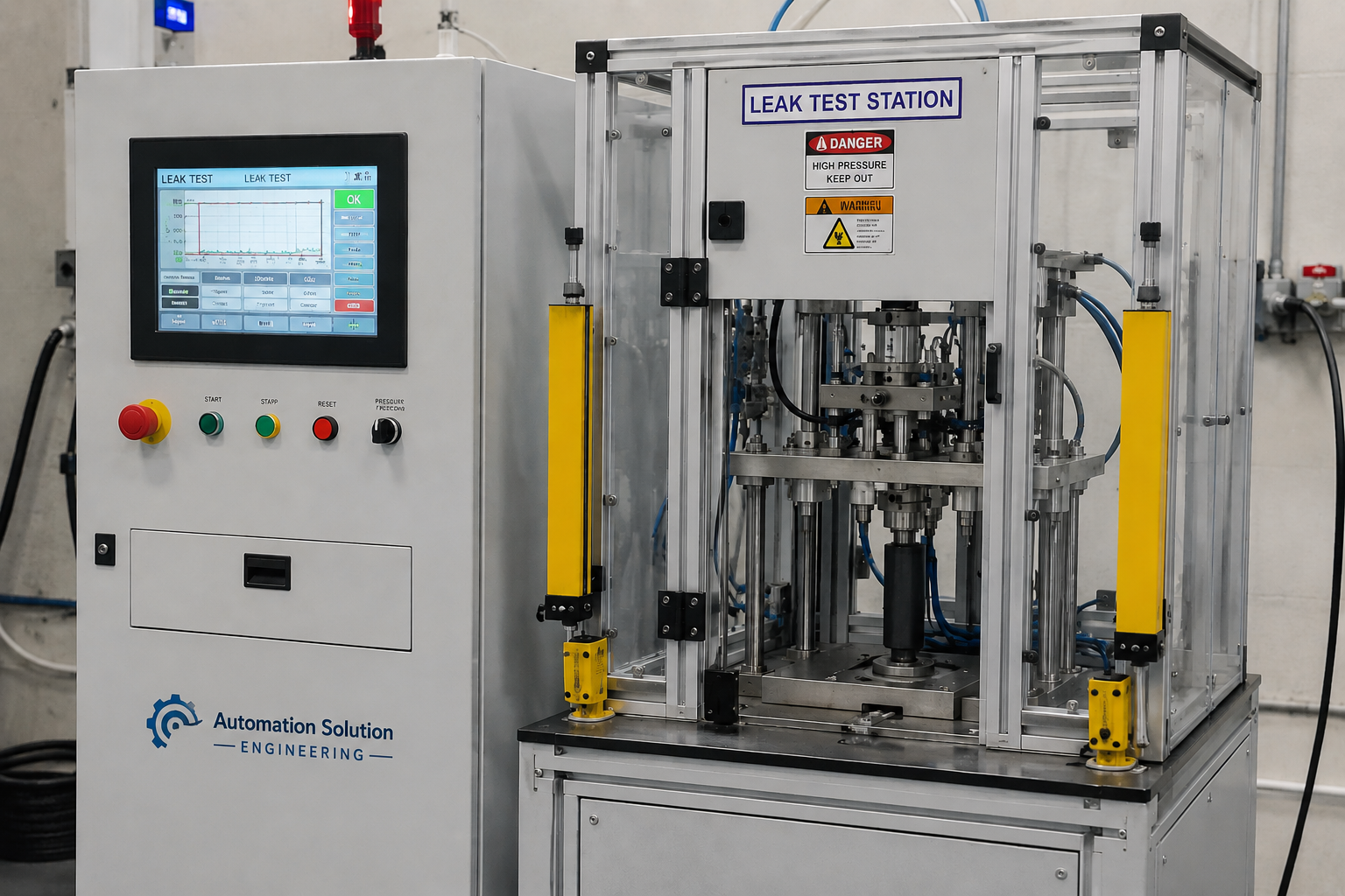 Leak Test Station SPM Machine – Automation Solution Engineering Bangalore